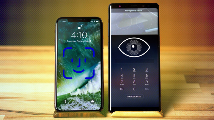 Comparability: iPhone X vs. Galaxy Word eight biometrics