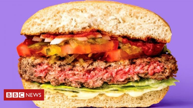 The veggie burger that bleeds when you cut it
