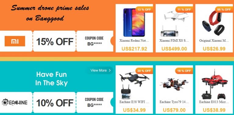 Summer Drone Prime Sales on Banggood (July 2019) | First Quadcopter