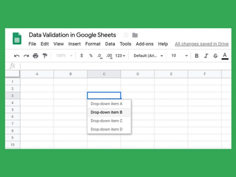 How to create a drop-down list in Google Sheets