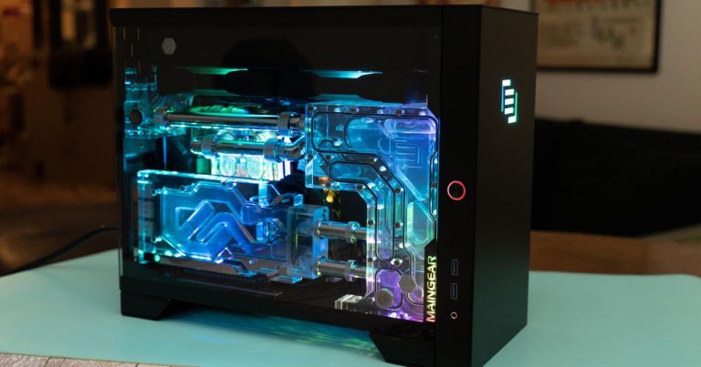 Maingear’s Turbo is a steel and glass mini-tower of gaming PC power
